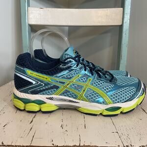 Asics GEL-Cumulus 16 Women Size 9.5 Blue Green Y2K Retro Running Sneakers T489N